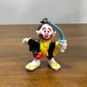 Vintage Clown Figurine 1981 Hong Kong Mego Miniature 2.5" Samurai PVC